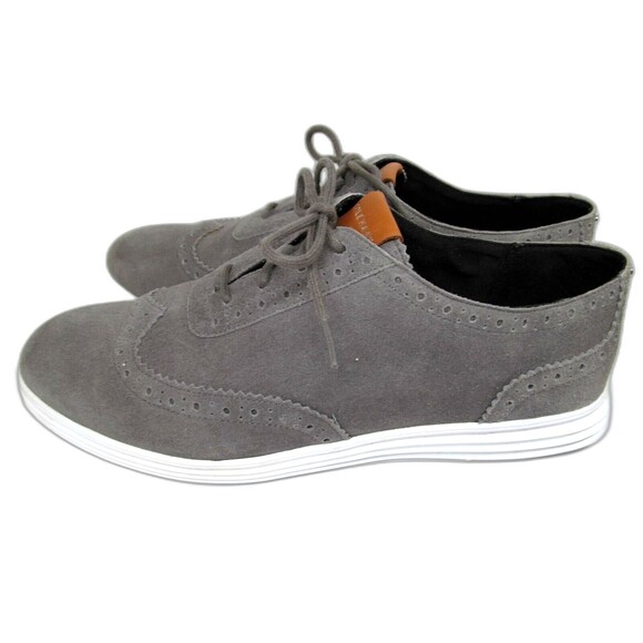 Cole Haan Grand O.S. Suede Wingtip Lace Up Oxford Sneakers Women's Size 7.5 - Picture 7 of 12